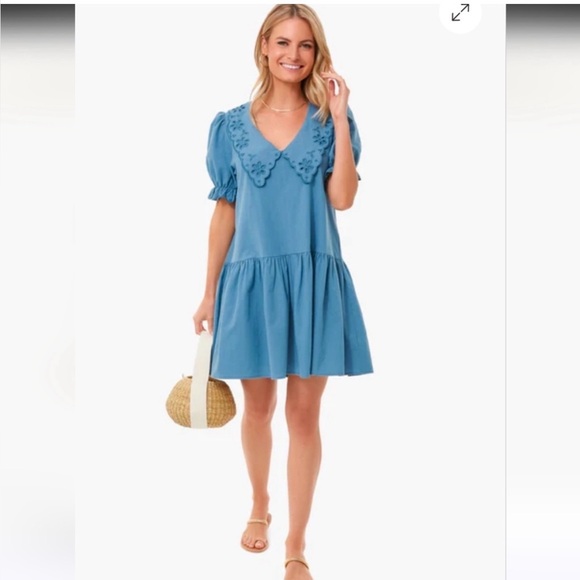Pomander Place Tops - Pomander Place by Tuckernuck Blue Eyelet Kit Dress | Small